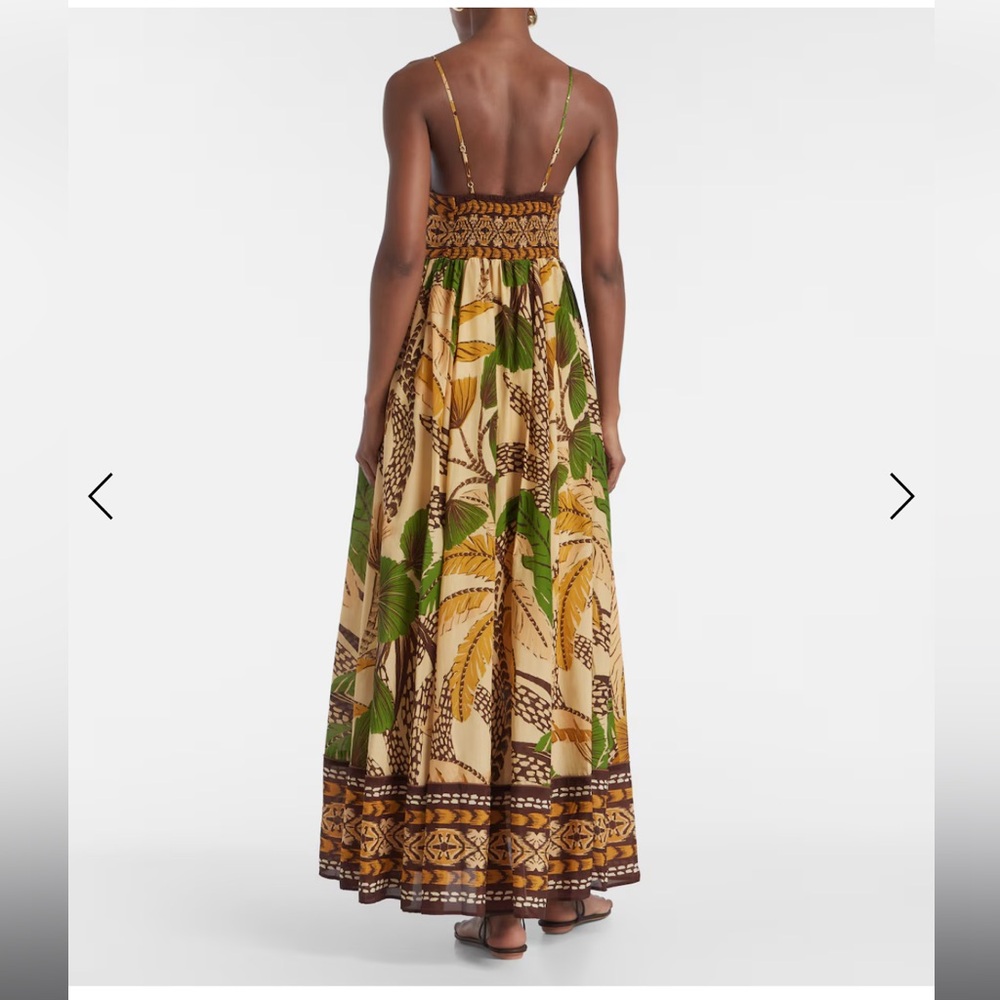 FarmRio | Foliage Sketch Sand Maxi Dress - Picture 3 of 5